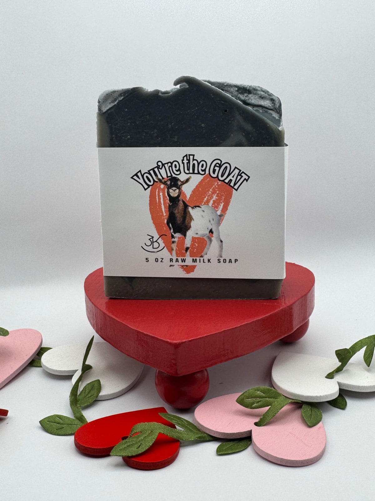 Love themed raw milk soaps