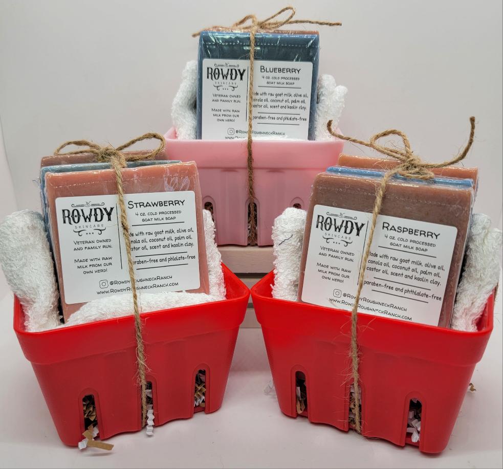 Berry Basket Goat Milk Soap Set